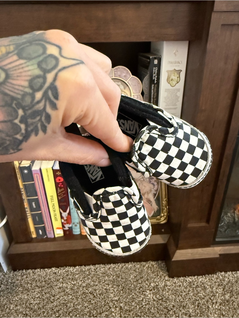Vans Baby Checkerboard Slip-On - Black and White